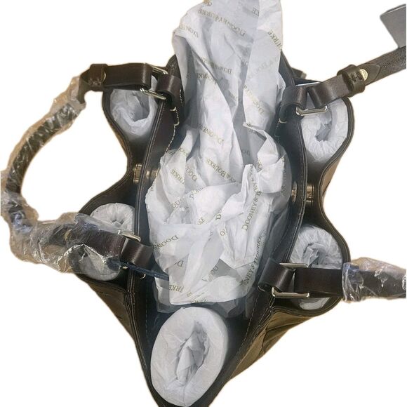 Dooney & Bourke Denison Croco Medium Small Flynn Top Handle Tote Bordeaux NWT - Picture 7 of 8